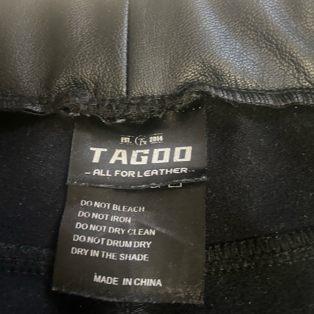 Black Faux Leather Leggings - Picture 2 of 9